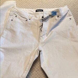 Express White Slim-Fit Jeans